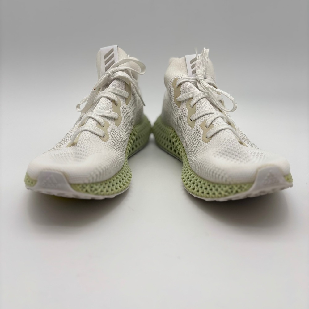 Adidas Alphaedge 4D Mens 11.5 White Aero Green Running Shoes CG5526 - Picture 4 of 8